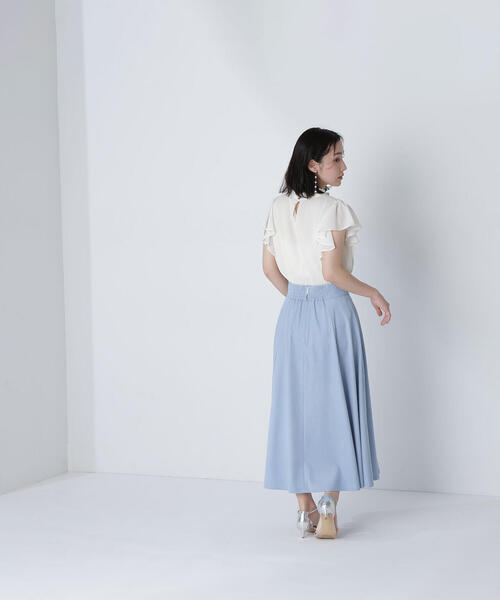 MADISONBLUE 2024ss ミモレフレアスカート　シャンブレー MADISONBLUE 2024ss ミモレフレアスカート シャンブレー