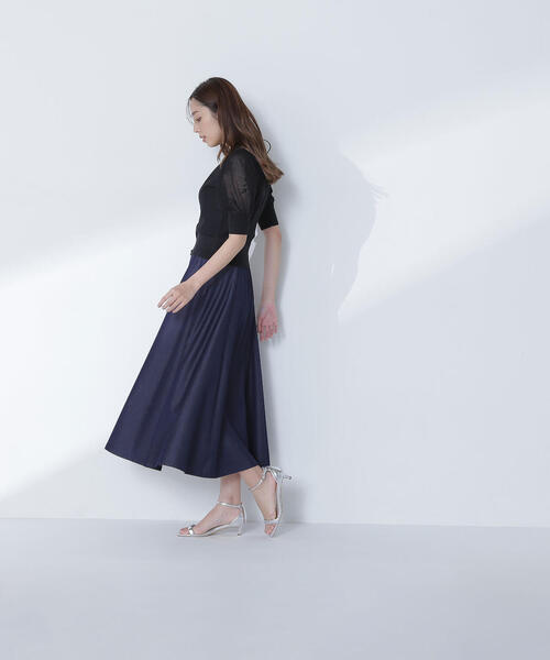 ☆新品☆ NATURAL BEAUTY ナチュラルビューティー　フレアスカート☆ セール】◇シャンブレーフレアスカート（スカート）｜NATURAL