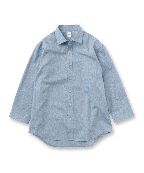 TAKEO KIKUCHI（タケオキクチ）の「ハイブリッド リネン 7分袖 シャツ（シャツ/ブラウス・メンズ・ブルー/ボルドー/ライトグレー/グリーン系/ネイビー・01/05/02/04/03）」の7枚目の写真