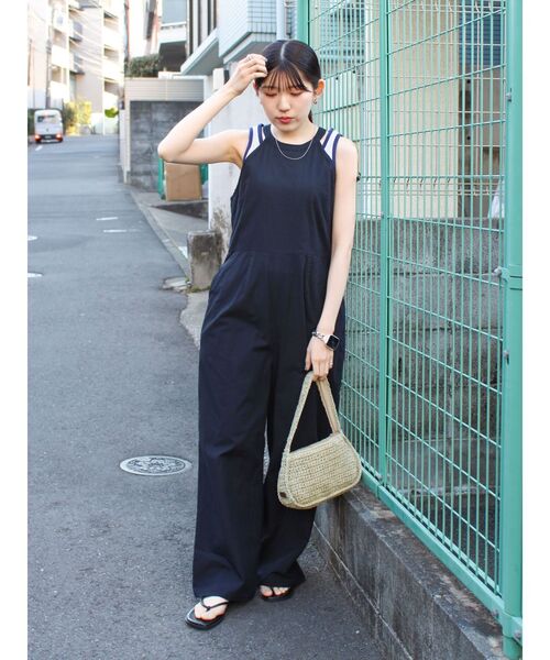 Ungrid（アングリッド）の「【WEB限定】アメスリデザインロンパース（サロペット/オーバーオール・レディース・イエロー/その他1/ブラック・FREE）」の2枚目の写真