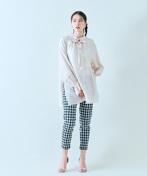 Audie a Muses（オーディアミューズ）の「チェックサブリナパンツ（その他パンツ・レディース・ブラック・40/38/42）」の5枚目の写真