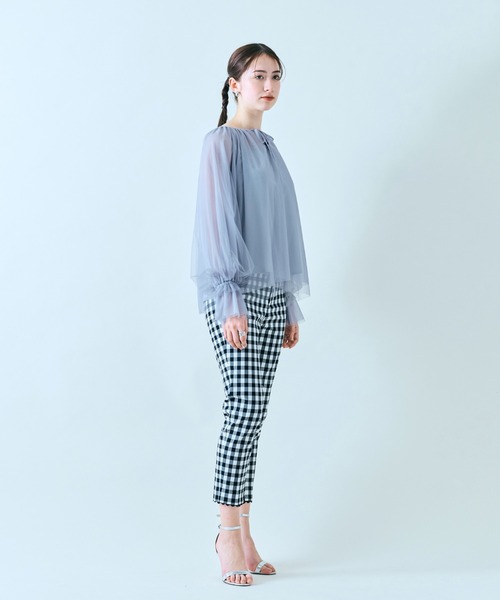Audie a Muses（オーディアミューズ）の「チェックサブリナパンツ（その他パンツ・レディース・ブラック・40/38/42）」の9枚目の写真
