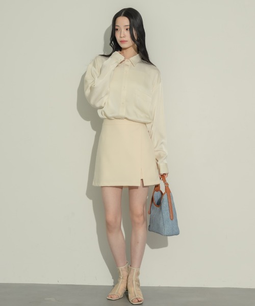 NEUNA（ヌナ）の「ラップミニスカート（スカート・レディース・ブラック/アイボリー・MEDIUM/SMALL）」の13枚目の写真