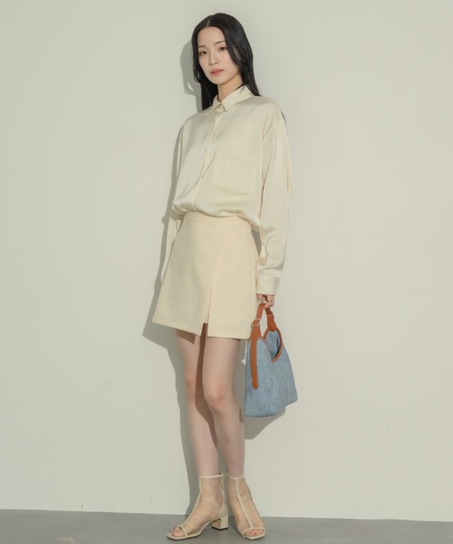 NEUNA（ヌナ）の「ラップミニスカート（スカート・レディース・ブラック/アイボリー・MEDIUM/SMALL）」の14枚目の写真