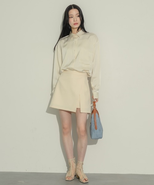 NEUNA（ヌナ）の「ラップミニスカート（スカート・レディース・ブラック/アイボリー・MEDIUM/SMALL）」の15枚目の写真