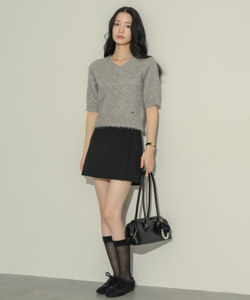 NEUNA（ヌナ）の「ラップミニスカート（スカート・レディース・ブラック/アイボリー・MEDIUM/SMALL）」の16枚目の写真