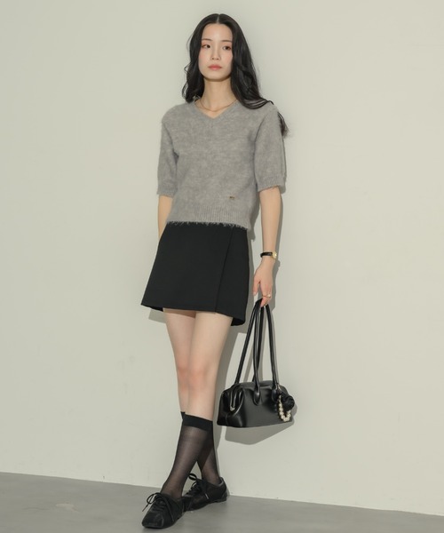 NEUNA（ヌナ）の「ラップミニスカート（スカート・レディース・ブラック/アイボリー・MEDIUM/SMALL）」の17枚目の写真