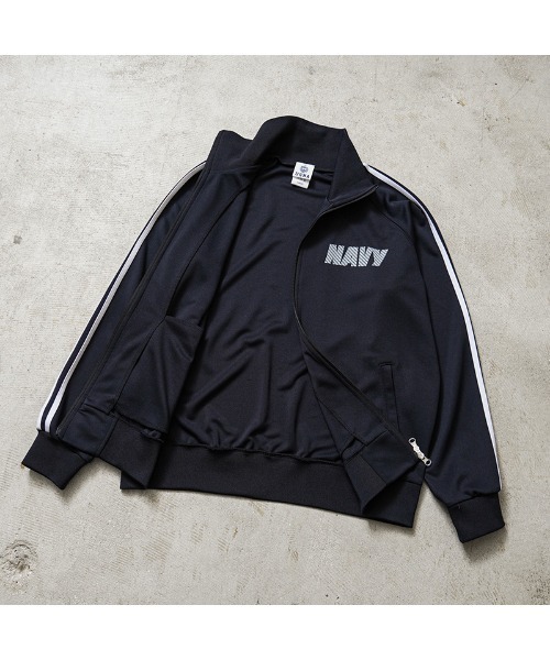USNAオフィシャルライセンスサイドライントラックジャケットNAVYダブルジップ USNAオフィシャルライセンスサイドライントラックジャケットNAVY