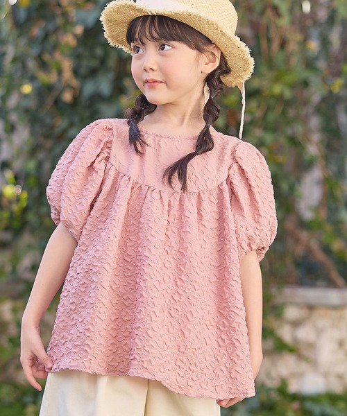 Piet(ピエット)の「ふんわり ボリューム バルーンスリーブ ブラウス(シャツ/ブラウス・キッズ・ブラック/オフホワイト/ピンク/グリーン・110/120/100/130)」の4枚目の写真