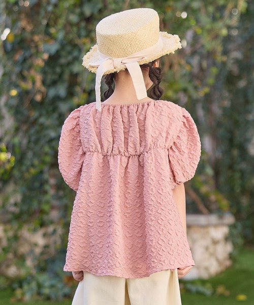 Piet(ピエット)の「ふんわり ボリューム バルーンスリーブ ブラウス(シャツ/ブラウス・キッズ・ブラック/オフホワイト/ピンク/グリーン・110/120/100/130)」の5枚目の写真