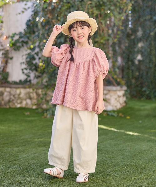 Piet(ピエット)の「ふんわり ボリューム バルーンスリーブ ブラウス(シャツ/ブラウス・キッズ・ブラック/オフホワイト/ピンク/グリーン・110/120/100/130)」の6枚目の写真