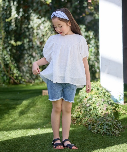 Piet(ピエット)の「ふんわり ボリューム バルーンスリーブ ブラウス(シャツ/ブラウス・キッズ・ブラック/オフホワイト/ピンク/グリーン・110/120/100/130)」の19枚目の写真