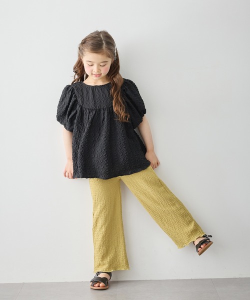 Piet(ピエット)の「ふんわり ボリューム バルーンスリーブ ブラウス(シャツ/ブラウス・キッズ・ブラック/オフホワイト/ピンク/グリーン・110/120/100/130)」の21枚目の写真