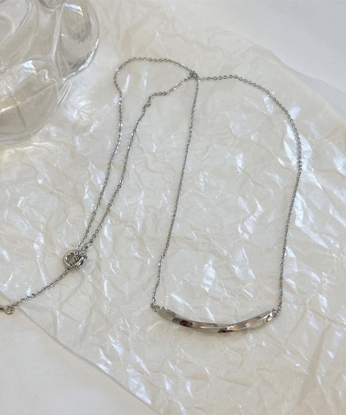 セール】YU-KA:カーブバーネックレス curve bar necklace
