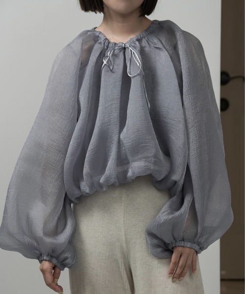 lawgy バルーンシャツ ラウジー uneck balloon corduroy tops / ユー