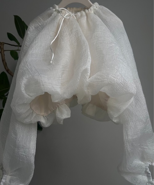 トップス lawgy hem balloon volume sheer blouse hem balloon volume sheer blouse – eim online（エイム