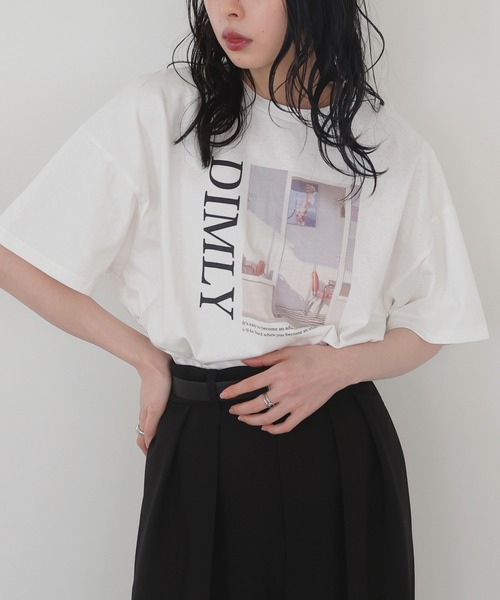 LIAN(リアン)の「フォトプリント半袖Tシャツ(Tシャツ/カットソー・レディース・ホワイト系3/ホワイト系1/ホワイト系2・FREE)」の3枚目の写真
