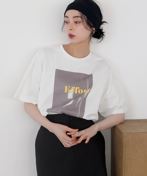 LIAN(リアン)の「フォトプリント半袖Tシャツ(Tシャツ/カットソー・レディース・ホワイト系3/ホワイト系1/ホワイト系2・FREE)」の8枚目の写真