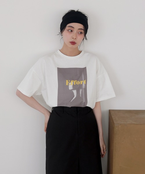 LIAN(リアン)の「フォトプリント半袖Tシャツ(Tシャツ/カットソー・レディース・ホワイト系3/ホワイト系1/ホワイト系2・FREE)」の9枚目の写真