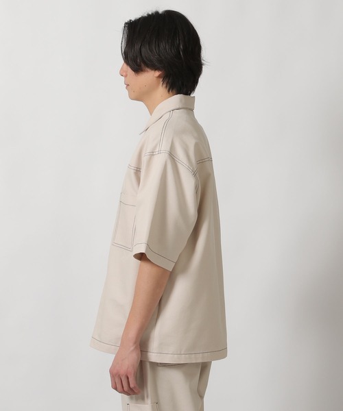 LAKOLE(ラコレ)の「【セットアップ可】CVCトラックシャツジャケット / 318624(シャツ/ブラウス・メンズ・ネイビー/アイボリー/オリーブ・MEDIUM/LARGE)」の13枚目の写真