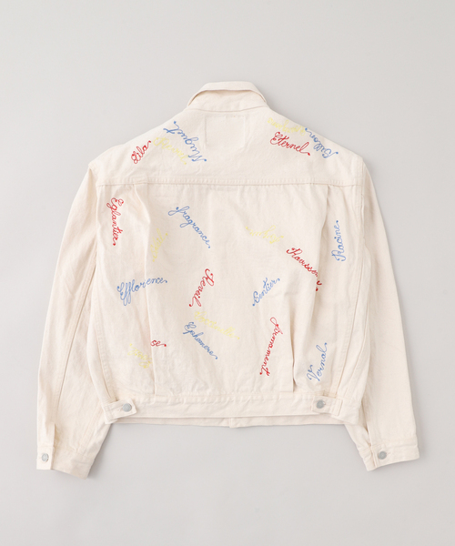 EDIFICE（エディフィス）の「Super stitch (スーパーステッチ) jacket special（デニムジャケット・メンズ・アイボリー・LARGE/MEDIUM/SMALL）」の2枚目の写真