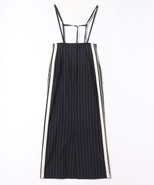 VERSEAU(ヴェルソー)の「サスペンダー付き ハイウエストラインスカート(スカート・レディース・ベージュ/ネイビー・SMALL/MEDIUM)」の3枚目の写真