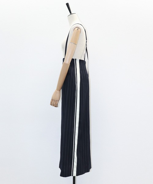 VERSEAU(ヴェルソー)の「サスペンダー付き ハイウエストラインスカート(スカート・レディース・ベージュ/ネイビー・SMALL/MEDIUM)」の16枚目の写真