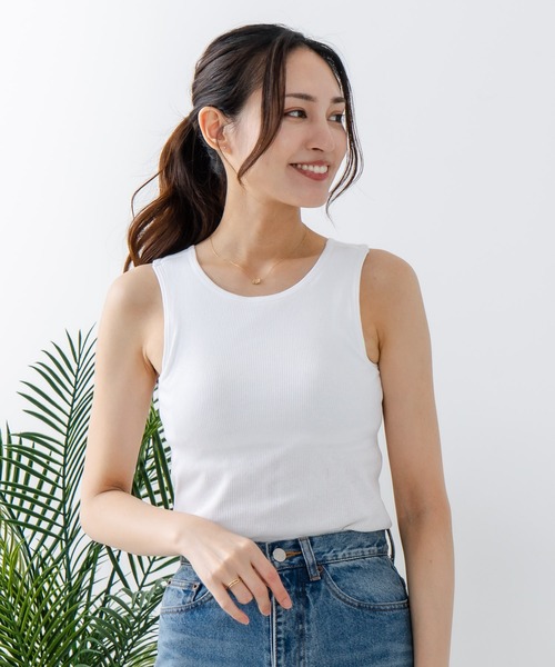 HANES(ヘインズ)の「【Hanes/ヘインズ】ブラ アメリカンスリーブ タンクトップ(タンクトップ・レディース・ブラック/杢グレー/ホワイト・FREE)」の16枚目の写真