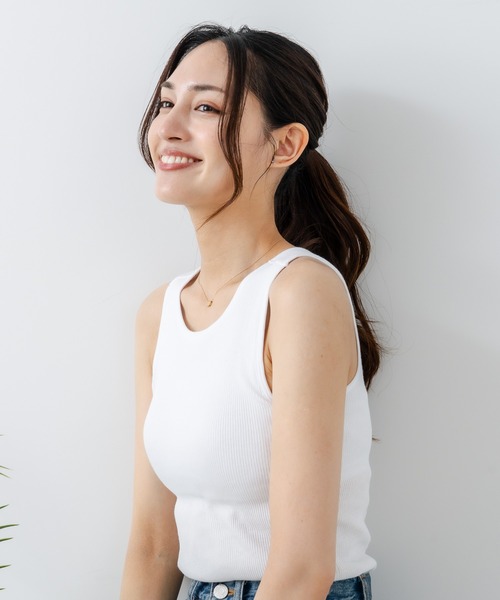 HANES(ヘインズ)の「【Hanes/ヘインズ】ブラ アメリカンスリーブ タンクトップ(タンクトップ・レディース・ブラック/杢グレー/ホワイト・FREE)」の22枚目の写真