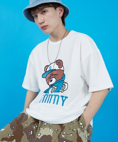 SIDEWAY STANCE(サイドウェイスタンス)の「【SIDEWAY STANCE】パイル地 半袖Tシャツ(Tシャツ/カットソー・メンズ・ホワイト/ライトグレー/ブラック/ホワイト系/ホワイト系1/ブラック系/ブラック系1/ライトグレー系/ライトグレー系1・SMALL/MEDIUM/LARGE/X-LARGE)」の11枚目の写真