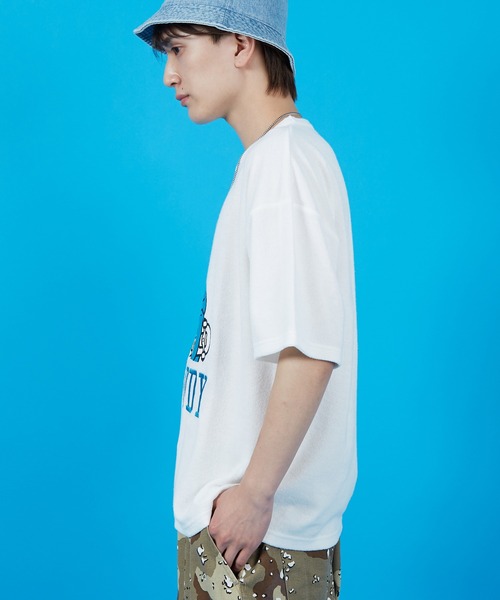 SIDEWAY STANCE(サイドウェイスタンス)の「【SIDEWAY STANCE】パイル地 半袖Tシャツ(Tシャツ/カットソー・メンズ・ホワイト/ライトグレー/ブラック/ホワイト系/ホワイト系1/ブラック系/ブラック系1/ライトグレー系/ライトグレー系1・SMALL/MEDIUM/LARGE/X-LARGE)」の12枚目の写真