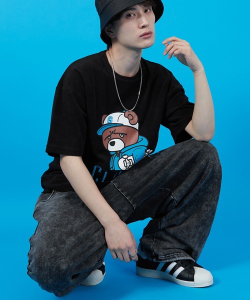 SIDEWAY STANCE(サイドウェイスタンス)の「【SIDEWAY STANCE】パイル地 半袖Tシャツ(Tシャツ/カットソー・メンズ・ホワイト/ライトグレー/ブラック/ホワイト系/ホワイト系1/ブラック系/ブラック系1/ライトグレー系/ライトグレー系1・SMALL/MEDIUM/LARGE/X-LARGE)」の19枚目の写真