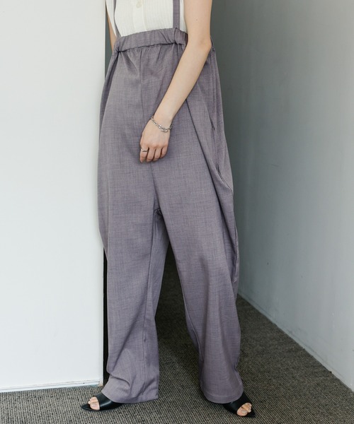 select MOCA Et(セレクトモカエト)の「【Et】Tapered overalls(サロペット/オーバーオール・レディース・ブラック/グレー・FREE)」の10枚目の写真