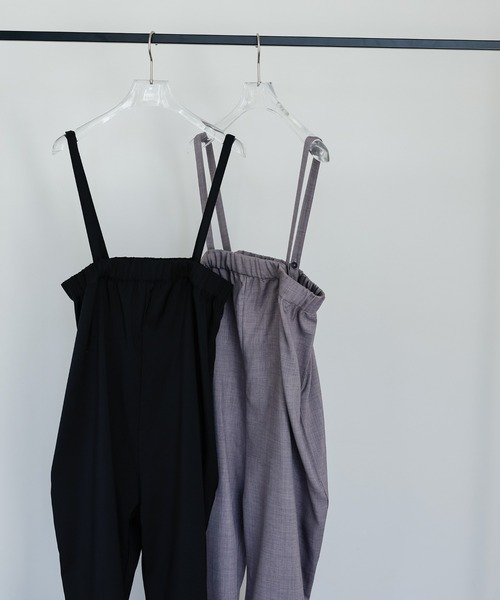 select MOCA Et(セレクトモカエト)の「【Et】Tapered overalls(サロペット/オーバーオール・レディース・ブラック/グレー・FREE)」の17枚目の写真