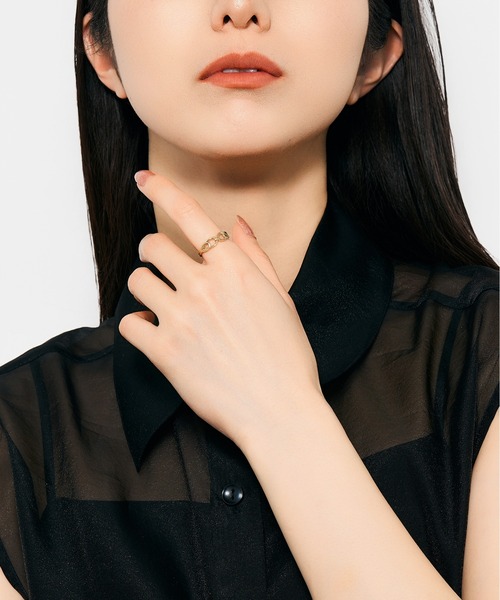 Jewel closet by L&Co.（ジュエルクローゼットバイエルアンドコー）の「K18 デザイン リング（リング・レディース・イエローゴールド・11号/9号/13号/15号）」の3枚目の写真
