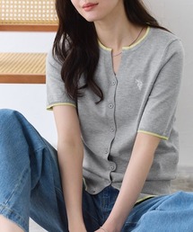 U.S. POLO ASSN. キーネックデザインカーディガン