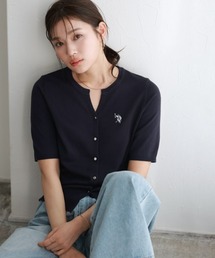 U.S. POLO ASSN. キーネックデザインカーディガン