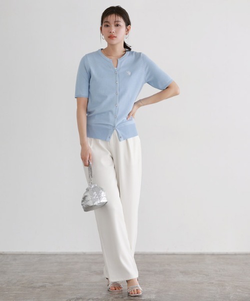 U.S. POLO ASSN.（ユーエスポロアッスン）の「【U.S.POLO ASSN.】キーネックデザインカーディガン（カーディガン/ボレロ・レディース・ネイビー/ブルー系その他/アイボリー系/グレー系その他/ブラック系その他/レッド系その他・M/L/LL）」の18枚目の写真