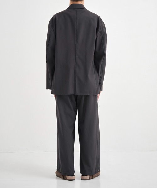 ANTHEM A(アンセムエー)の「CONZ別注wool broken jacket/2Bジャケット/セットアップ/ANTHEM A(テーラードジャケット・メンズ・ストライプ/ダークグレー・L/M)」の5枚目の写真