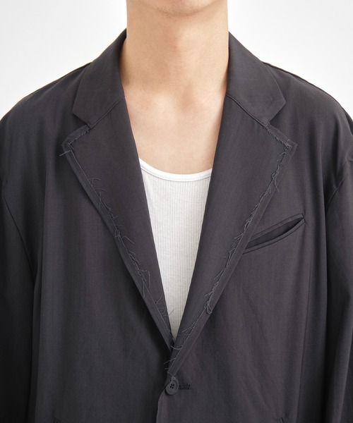 ANTHEM A(アンセムエー)の「CONZ別注wool broken jacket/2Bジャケット/セットアップ/ANTHEM A(テーラードジャケット・メンズ・ストライプ/ダークグレー・L/M)」の6枚目の写真