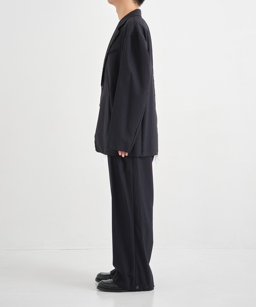 ANTHEM A(アンセムエー)の「CONZ別注wool broken jacket/2Bジャケット/セットアップ/ANTHEM A(テーラードジャケット・メンズ・ストライプ/ダークグレー・L/M)」の12枚目の写真