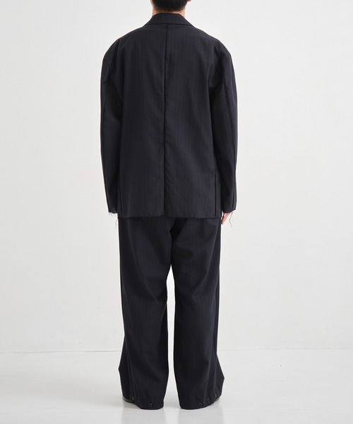 ANTHEM A(アンセムエー)の「CONZ別注wool broken jacket/2Bジャケット/セットアップ/ANTHEM A(テーラードジャケット・メンズ・ストライプ/ダークグレー・L/M)」の13枚目の写真