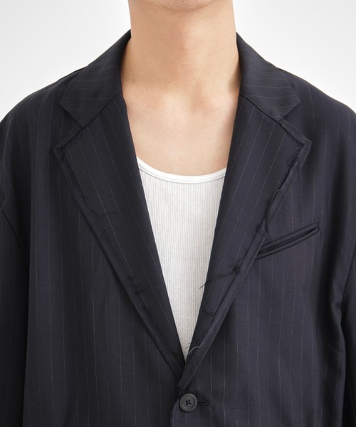 ANTHEM A(アンセムエー)の「CONZ別注wool broken jacket/2Bジャケット/セットアップ/ANTHEM A(テーラードジャケット・メンズ・ストライプ/ダークグレー・L/M)」の14枚目の写真