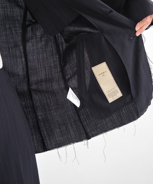 ANTHEM A(アンセムエー)の「CONZ別注wool broken jacket/2Bジャケット/セットアップ/ANTHEM A(テーラードジャケット・メンズ・ストライプ/ダークグレー・L/M)」の18枚目の写真