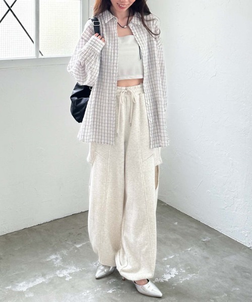 archives（アルシーヴ）の「リンクルチェックミドルシャツ（シャツ/ブラウス・レディース・オフホワイト/ブラック/ネイビー・MEDIUM）」の20枚目の写真