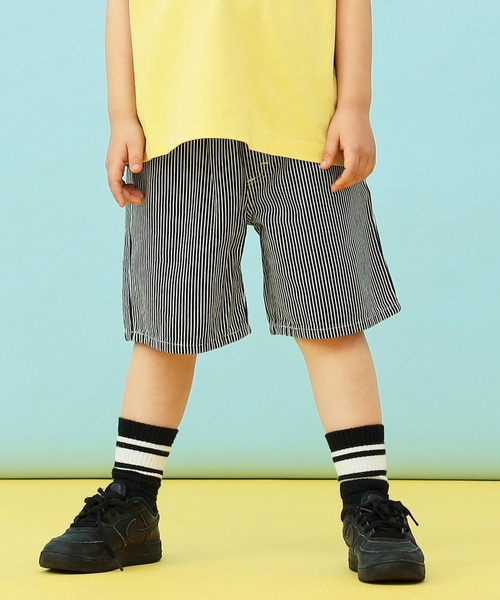 Lee（リー）の「Lee/リー【110-150cm】キッズ シンプルデニムショーツ（デニムパンツ・キッズ・ブルー/ストライプ/インディゴブルー・140/150/110/120/130）」の3枚目の写真