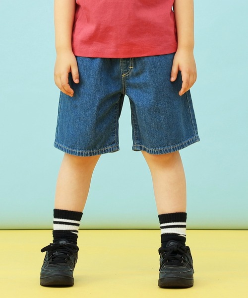 Lee（リー）の「Lee/リー【110-150cm】キッズ シンプルデニムショーツ（デニムパンツ・キッズ・ブルー/ストライプ/インディゴブルー・140/150/110/120/130）」の13枚目の写真