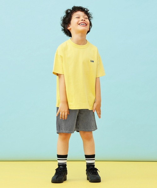 Lee（リー）の「Lee/リー【110-150cm】キッズ シンプルデニムショーツ（デニムパンツ・キッズ・ブルー/ストライプ/インディゴブルー・140/150/110/120/130）」の9枚目の写真