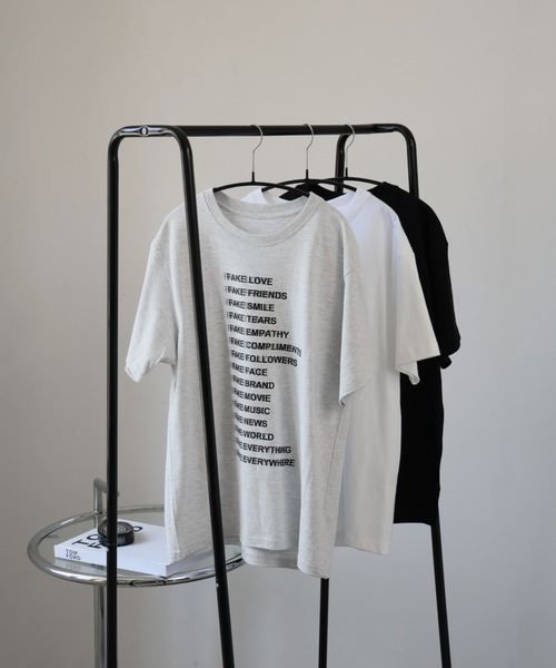 Ulysses(ユリシス)の「プリントデザインTシャツ(Tシャツ/カットソー・レディース・ベージュ/ダークグレー/ホワイト/ブラック・F)」の17枚目の写真
