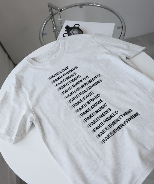 Ulysses(ユリシス)の「プリントデザインTシャツ(Tシャツ/カットソー・レディース・ベージュ/ダークグレー/ホワイト/ブラック・F)」の15枚目の写真